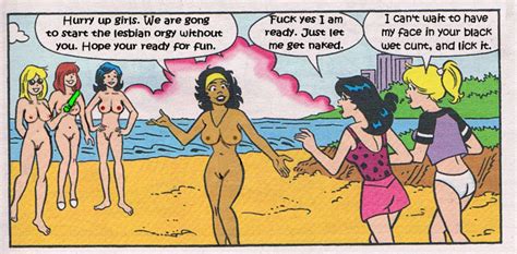 Rule 34 6girls 6girls Archie Comics Beach Betty And Veronica Betty Cooper Black Hair Blonde