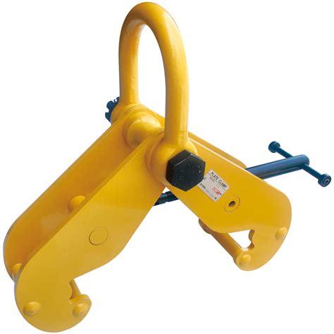 Ton Steel Lifting Beam Clamp With Shackle Yellow