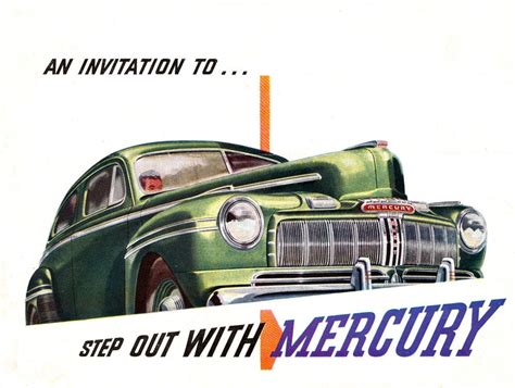 1946 Mercury Brochure Mercury Cars Mercury Car Brochure