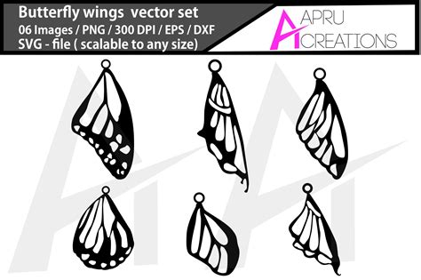 Butterfly Wing Silhouette Embellishments Materials Card Making