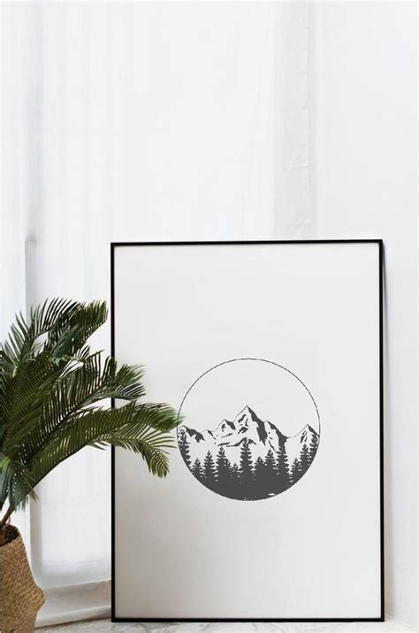 Mountains Svg Forest Svg File For Cricuttravel Outdoor Etsy Tree