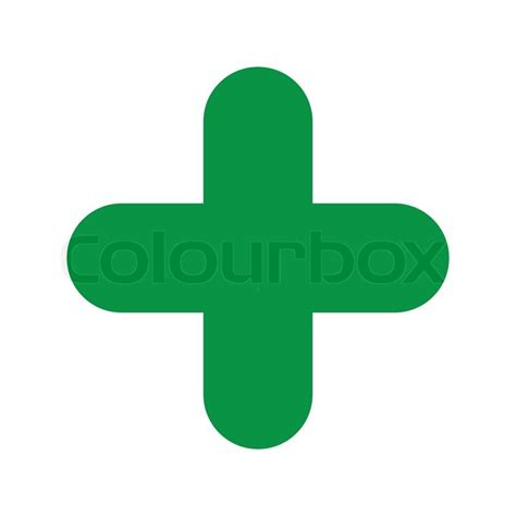 Icon Plus Green Stock Vector Colourbox