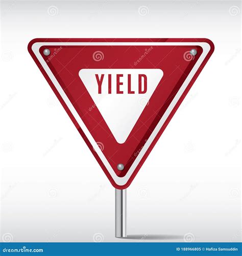 Yield Sign Vector Illustration Decorative Design Stock Vector