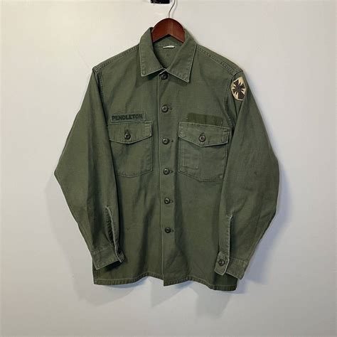 Vintage Vintage Us Military Od Green Uniform Shirt Grailed