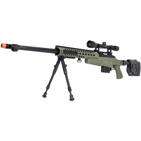 WellFire MB Bolt Action Airsoft Sniper Rifle W Scope Bipod