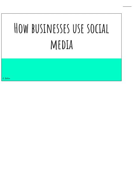 Unit 3 Social Media In Business Learning Aim A Unit 3 Using