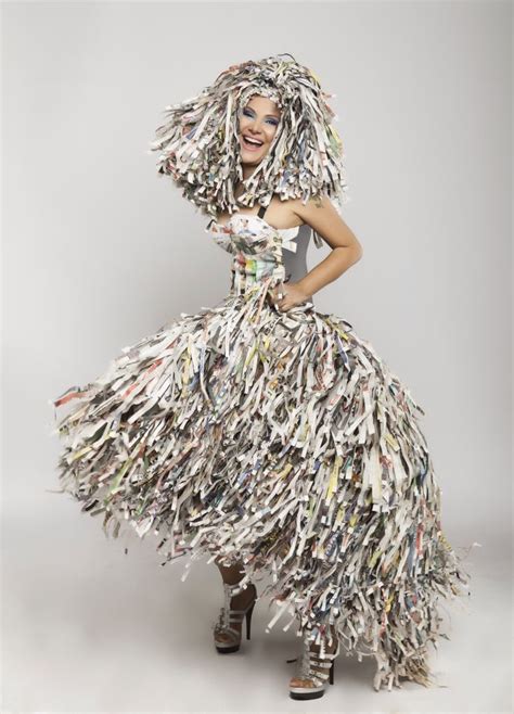 Recycling Recycled Dress Fashion Paper Dress