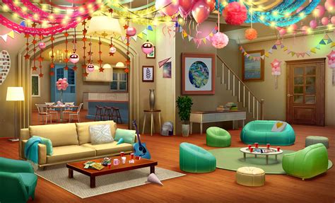 the housewarming party atmosphere is vibrant xd episode interactive backgrounds living room