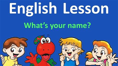English Lesson 1 Hello Whats Your Name English With Cartoons And
