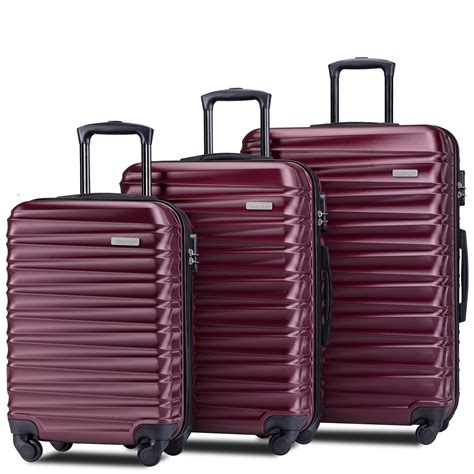 Urhomepro 3 Piece Luggage Travel Set 20 24 28 Carry On Luggage With Spinner Wheels