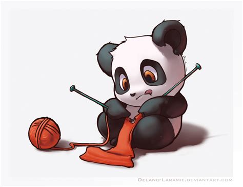 Anime bébé panda ours emoji endormi sur fond bleu. Gentil panda - Points de cerise violette
