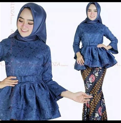 Koko pakistan gamis pakistan toyobo warna biru dongker kombinasi abu concash shopee indonesia. Warna Jilbab Yang Cocok Untuk Kebaya Biru Dongker - Hijab ...