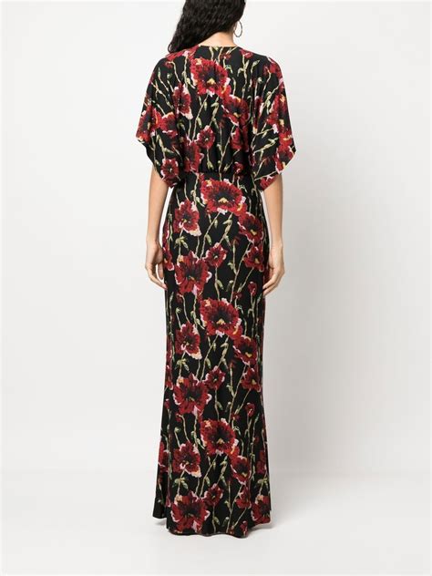 Norma Kamali Floral Print Maxi Dress Farfetch