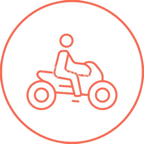Man Riding Motorcycle Line Icon 素材 Canva可画