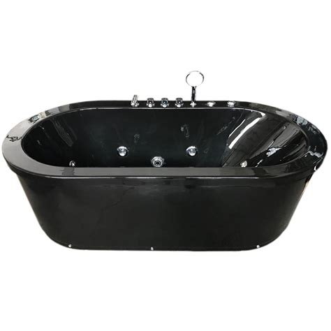 Whirlpool massage hydrotherapy bathtub hot tub 2 person cayman heater + bluetooth. Whirlpool Freestanding Bathtub black hot tub - Cancun