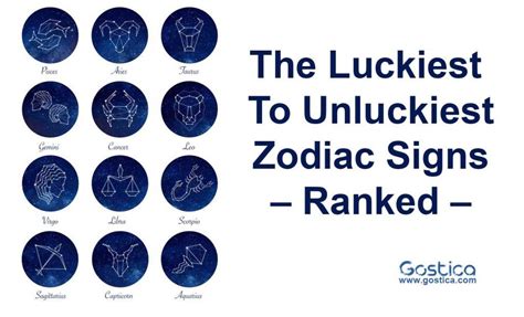 The Luckiest To Unluckiest Zodiac Signs - Ranked • GOSTICA | Zodiac ...