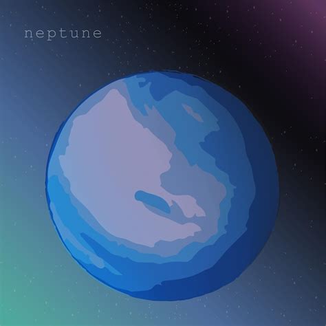 Premium Vector Neptune Planet On The Background Of Dark Starry Cosmic