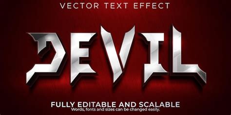 Free Vector Devil Text Effect Editable Demon And Hell Text Style