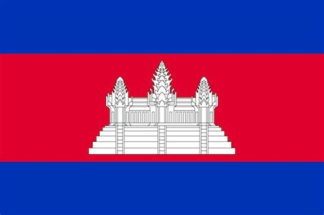 Bandiera Nazionale Del Regno Di Cambogia Segno Patriottico Cambogiano