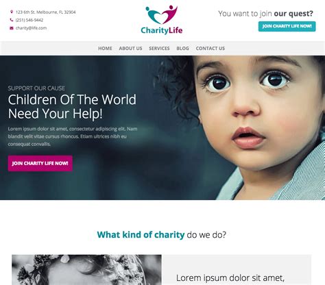 Charity Home Page The Landing Factory
