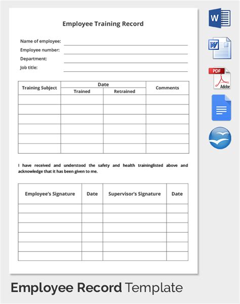 What types of data will i find in the smathers libraries staff competencies training matrix? Employee Training Record Template Excel - task list templates