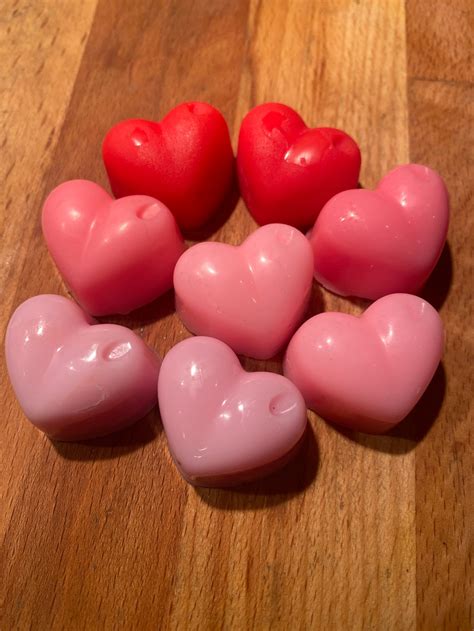 Love Heart Shaped Soy Wax Melts Packs Of 6 Etsy