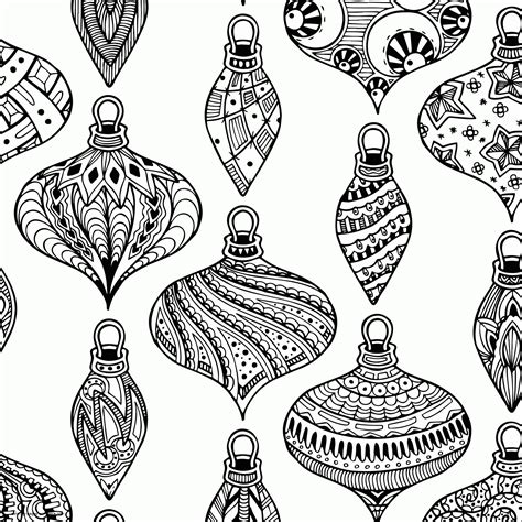 Free Printable Adult Christmas Coloring Pages With Ornament Coloring
