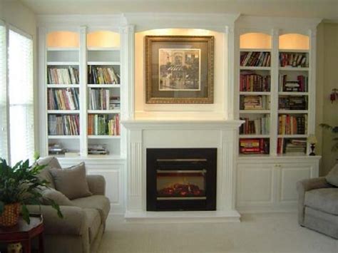 Fantastic Built In Bookshelves Around Fireplace Inside Home Design