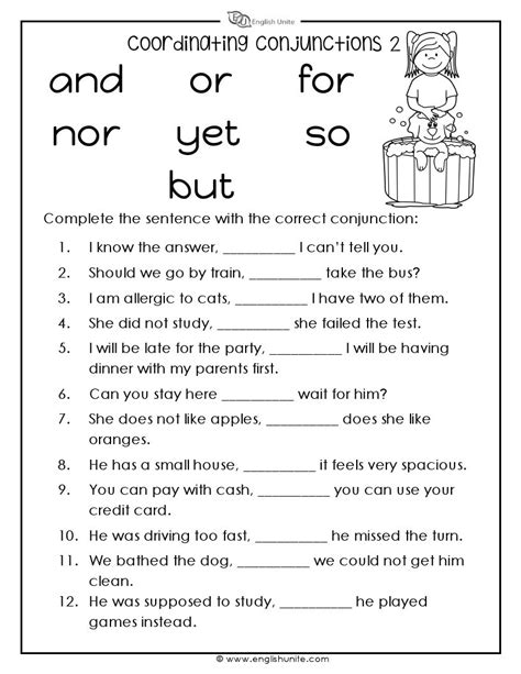 Free Printable Worksheets On Conjunctions For Grade 4
