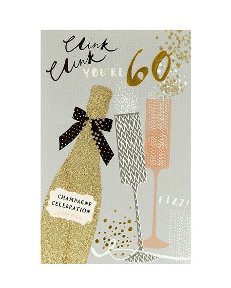 Buy Th Birthday Card Th Birthday Card Female Birthday Card For Her Sparkly Champagne