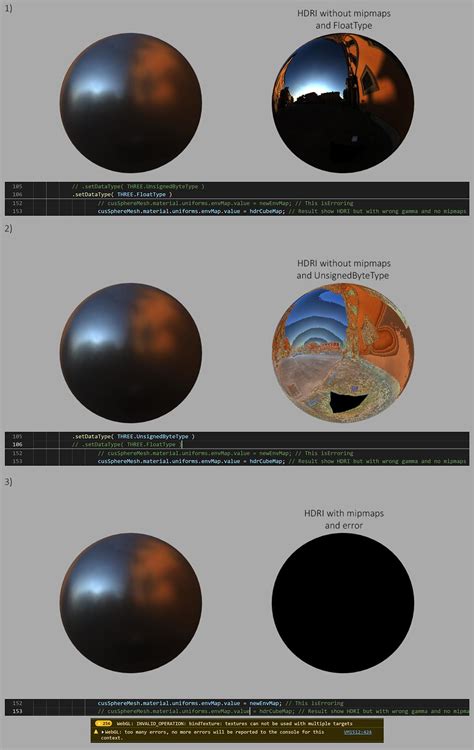 Threejs Threejs Reflection And Glossiness Issues With Shadermaterial