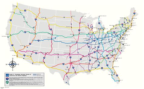 Map Of Us Interstate Highways Highway Map Map Us Map