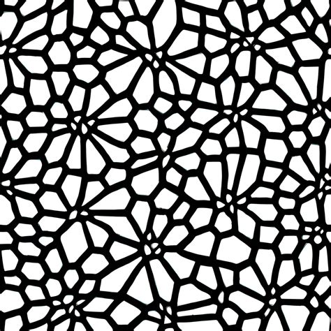 Voronoi Tessellation With Flowers Digital Graphic · Creative Fabrica