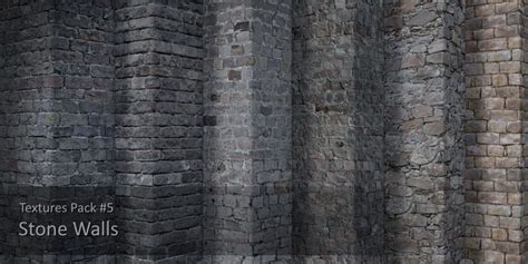 3d Textures Pack 5 Stone Walls Cgtrader