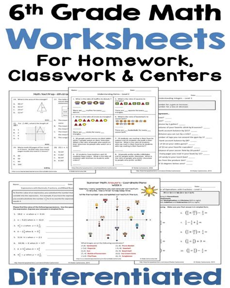 30 6th Grade Math Worksheets Common Core Photography Worksheet For Kids