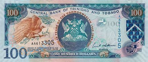 Trinidad And Tobago P52 100 Dollars From 2009