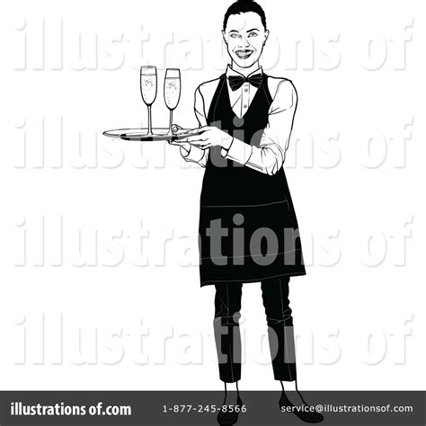 Waitress Clipart 1551060 Illustration By Dero