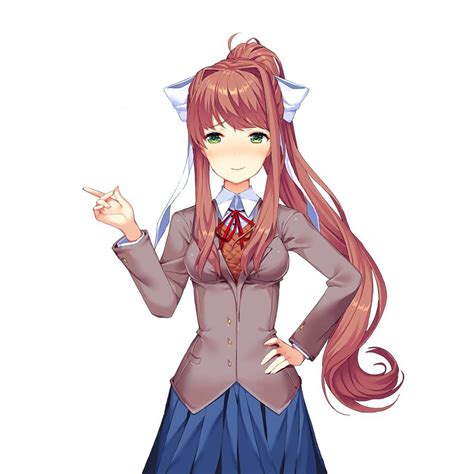 The Only Sprite Missing From The Game Monika Blushing Rddlc