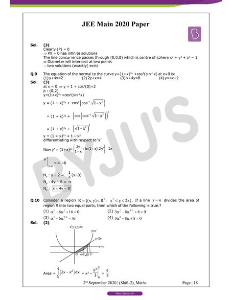 The jee main 2020 examination is knocking at the door and the students who are planning to appear for this examination must take it seriously because it is the gateway for various other entrance examinations such as nits. JEE Main 2020 Paper With Solutions Maths Shift 2 (Sept 2 ...
