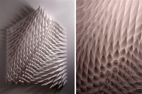 Spiked Sculptures By Matthew Shlian Create Angular Geometry From Folded