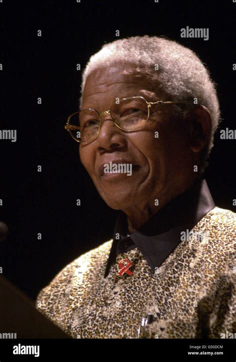 Former South African President Nelson Mandela Delivers A Lecture At