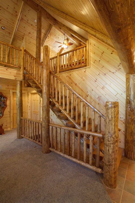 You can build the rails to almost any staircase in an. Log Railings and Stairs | Cedar and Pine Log Railing Systems