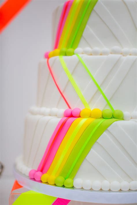 Neon Wedding Cake Wedding And Party Ideas 100 Layer Cake