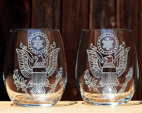 2 Us Army Stemless Wine Glass Set T For Men Groomsmen