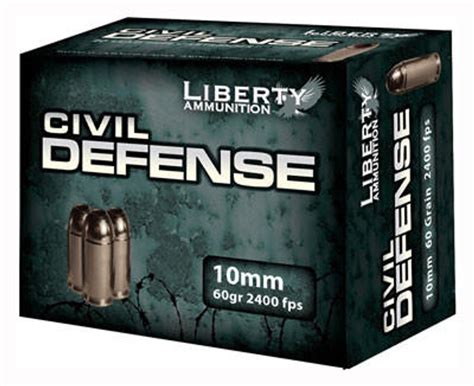 Liberty Civil Defense 10mm Auto 60gr Hp 20rd 50bxcs