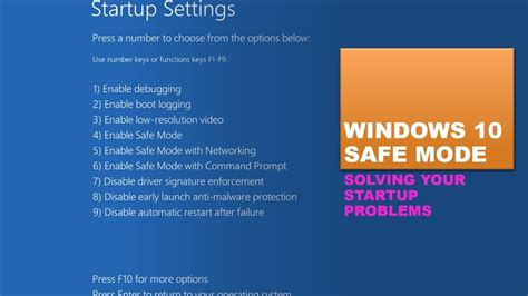 How To Boot Windows Into Safe Mode Windows Startup Settings Youtube