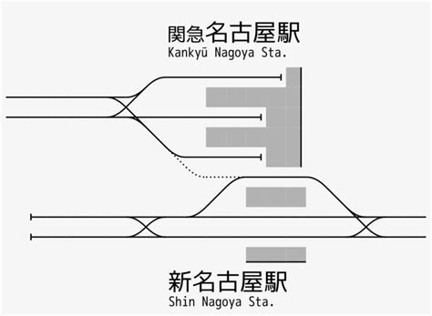 Rail Tracks Map Meitetsu Shin Nagoya Station 1940s Nagoya Transparent