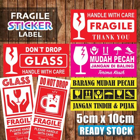 Mudah pecah at indonesian => english of explained: Fragile Sticker / Handle with Care Mudah Pecah Jangan ...