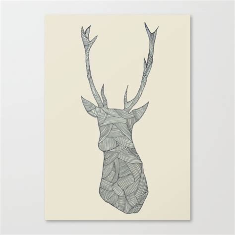 Deer Canvas Print By Floor Pies Society6