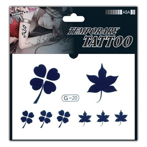 Women Sex Products Waterproof Temporary Tattoo Stickers Full Small Maple Leaf Clover Clover